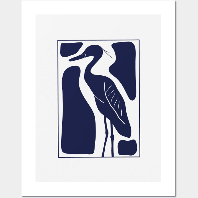 Heron Block Wall Art by olibserhi